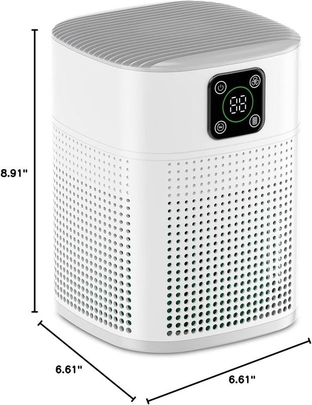 Air Purifier H13 HEPA White 600 Sqft 3 Speed 360° Intake for Home Bedroom5