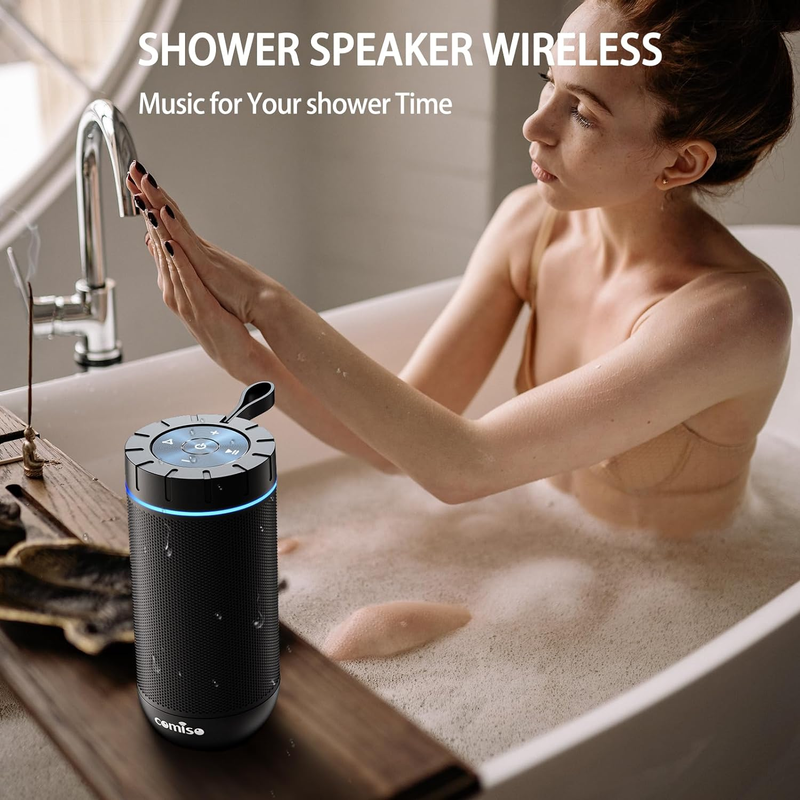 Bluetooth Speaker, IP65 Waterproof Portable Speaker with 360° HD Stereo Sound, P3