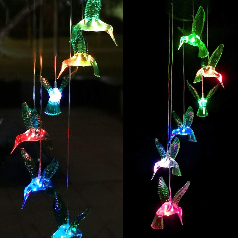 Wind Chime, Solar Hummingbird Wind Chimes Outdoor/Indoor,Birthday Gifts for Mom 3