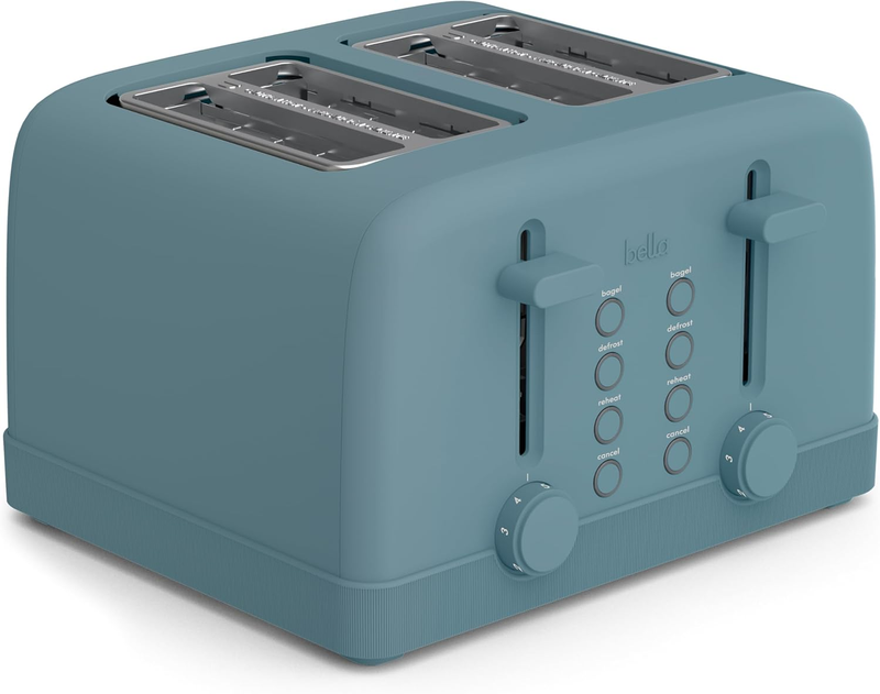 4 Slice Toaster 900W 6 Shade Reheat Cancel Anti Jam Auto Shut Off Tray Surf9