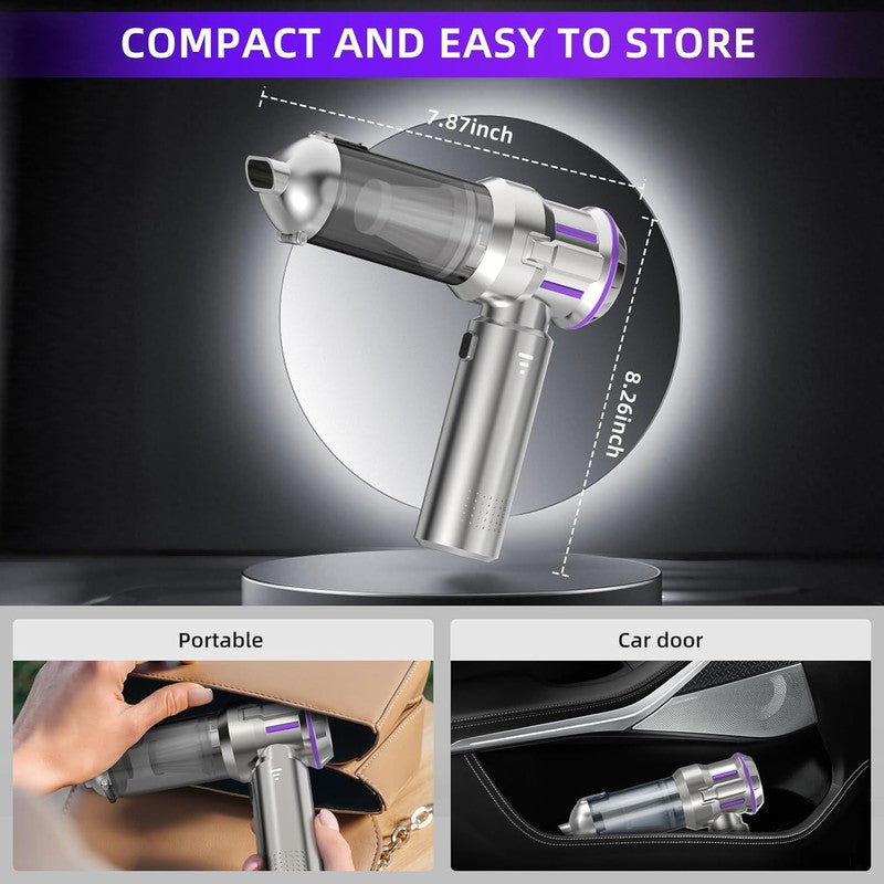 Handheld Cordless Car Vacuum 4 in 1 28000Pa Mini Vacuum Home Office Pet Hair6