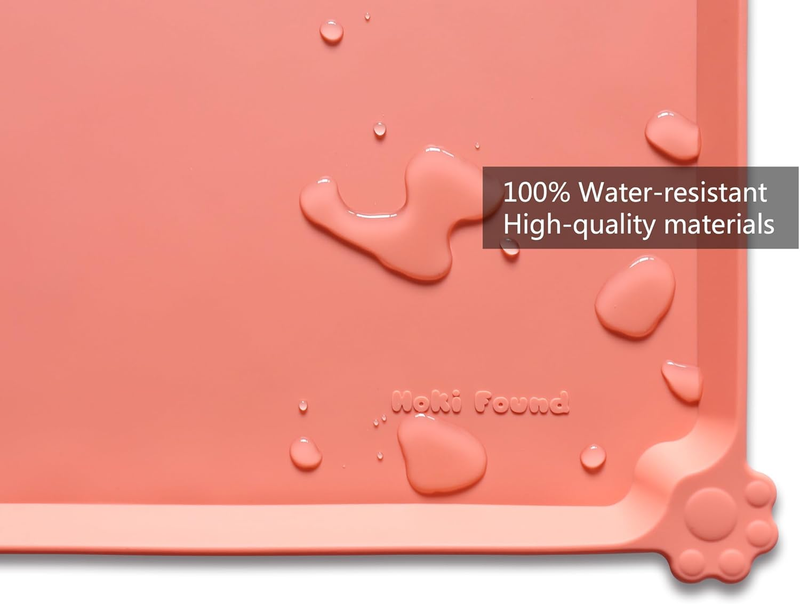 Waterproof Pet Feeding Mat Raised Lip Dog Cat Food Water Bowl Mat BC2