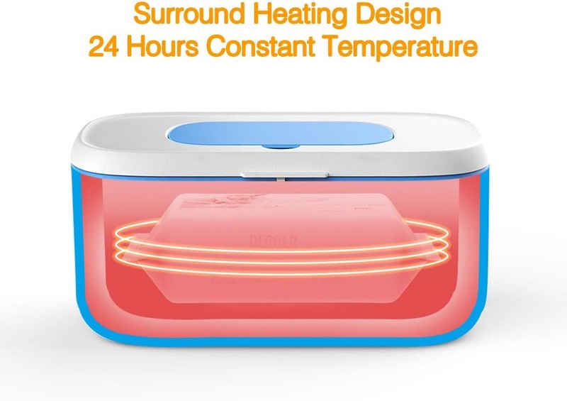 Baby Wipe Warmer w/ Night Light Temp Display Portable Car & Home5