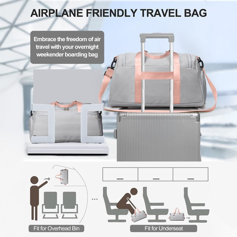 Travel Duffle Bag Gym Bags with Shoe Compartment Wet Pocket Waterproof for Weeke1