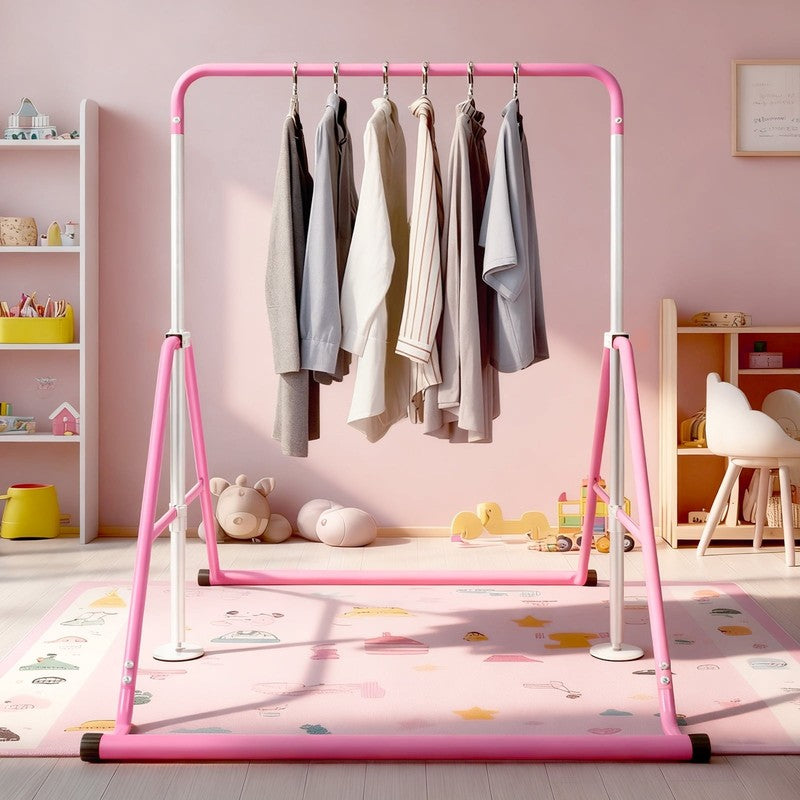 Barra De Gimnasia De 150 Lb Para Niños, Barra Horizontal Ajustable En Altura, Ba5