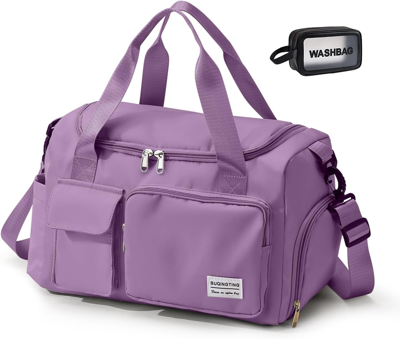 Women Gym Duffle Bag Travel Weekender Carry On w/ Shoe Compartment10