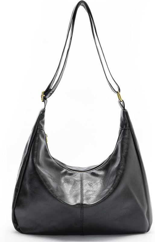 Hobo Bags for Women Vegan Leather Soft Foldable Shoulder Slouchy Tote Purse10