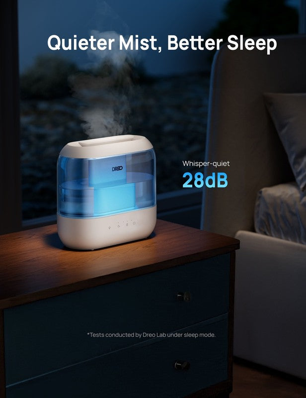 Humidifier 4L Cool Mist Top Fill Ultrasonic w/ Diffuser Nightlight 32H Quiet4