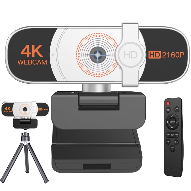 4K Webcam Auto Zoom Remote Privacy Cover Mic USB for PC Laptop Desktop0