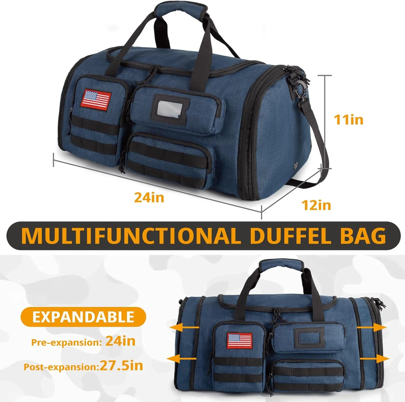 58L 3 in 1 Expandable Gym Duffle Bag Travel Backpack w/Shoe Compartment1