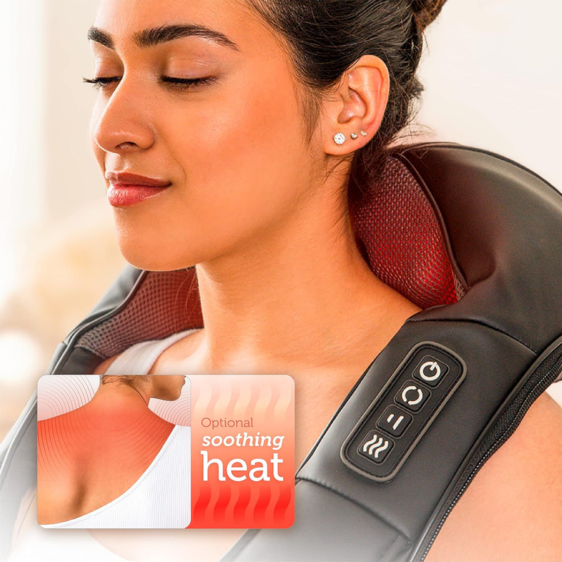 Shiatsu Neck Shoulder Massager w/ Heat Deep Kneading Back Massage Pillow4