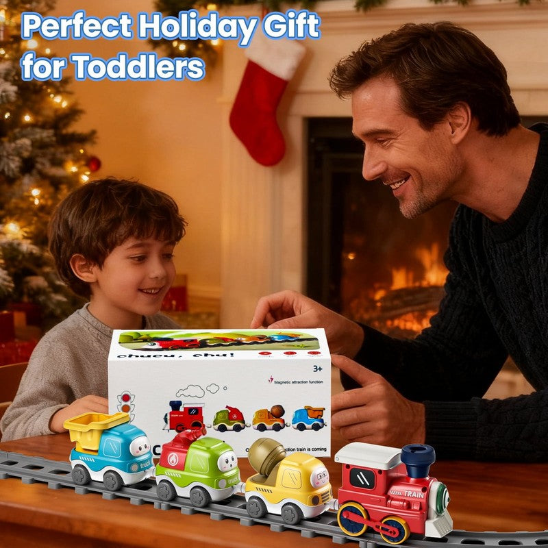 “Electric Train Set for Toddlers – Music, Light & Steam Toy, Gift Ages 1–3” 6