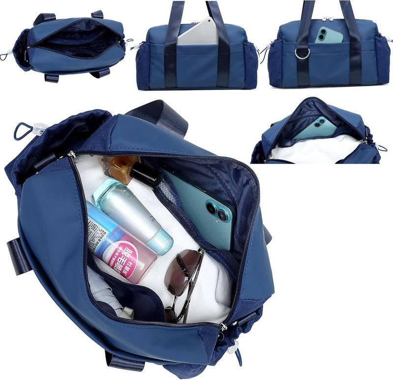 Everyday Mini Gym Bag Women 2.0 Tote Waterproof Travel Duffle Navy Coin Wallet1