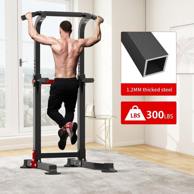 Power Tower Pull Up & Dip Station, Adjustable Chin Up Bar Home Gym 300LBS3