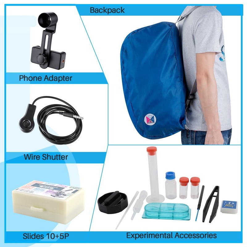 Biological Microscope 100X–2000X for Kids & Adults – High Power8