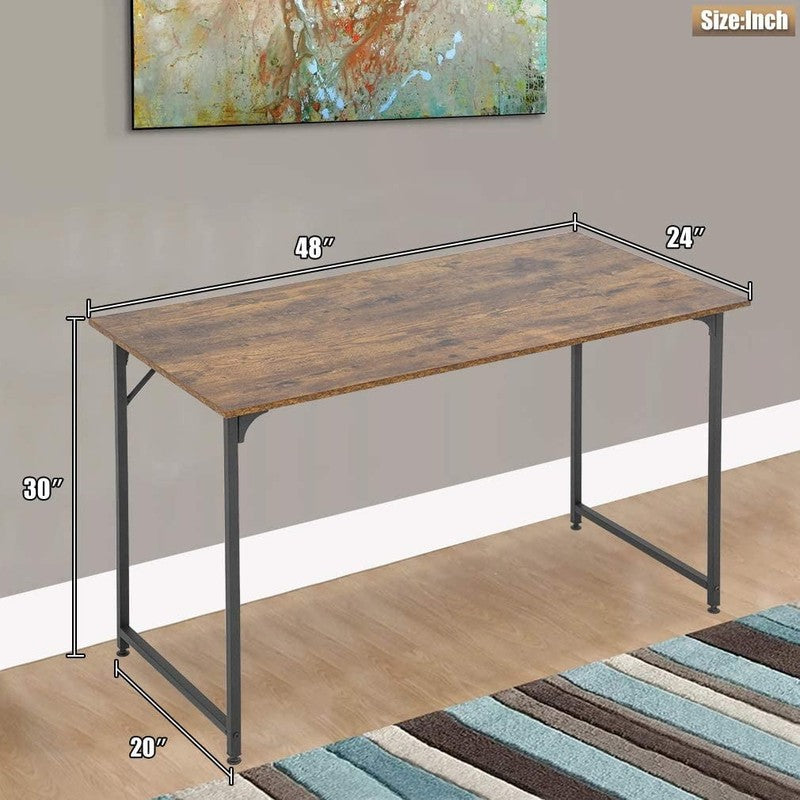 47in Modern Writing Desk Industrial Study Laptop Table Home Office Vintage2
