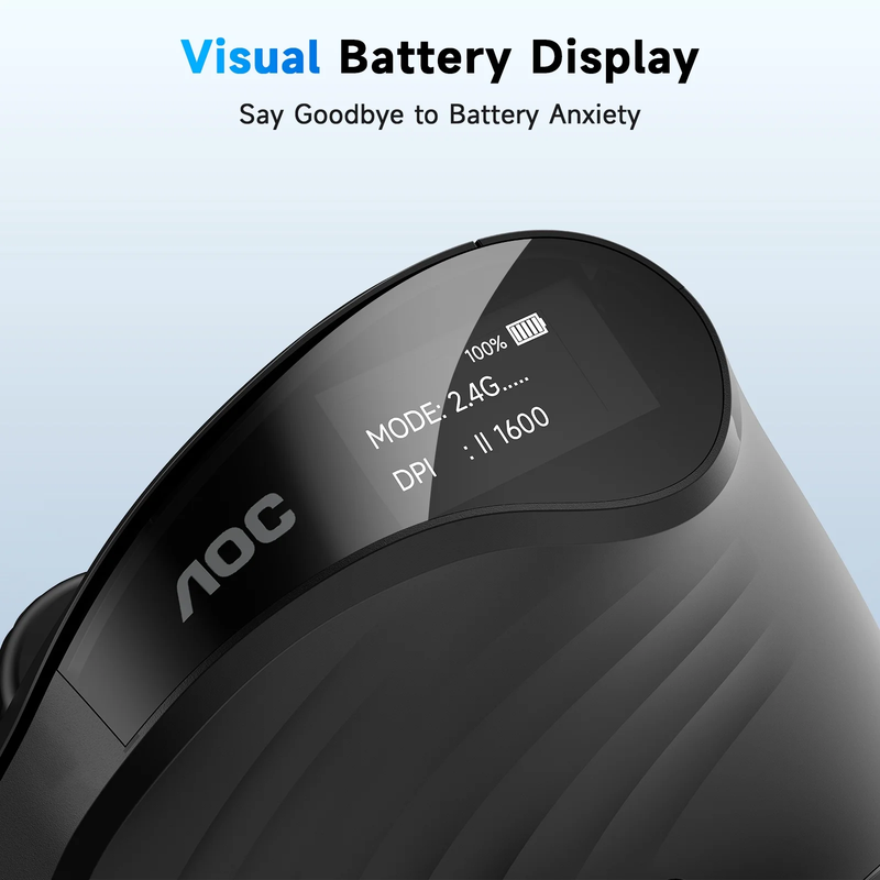 Ergonomic Vertical Wireless Mouse Rechargeable 4800 DPI RGB Silent Black6