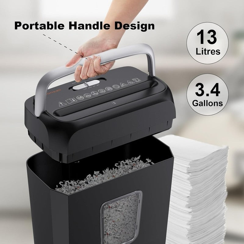 Compact 6-Sheet Crosscut Paper Shredder with 3.4 Gal Wastebasket - C237-B5