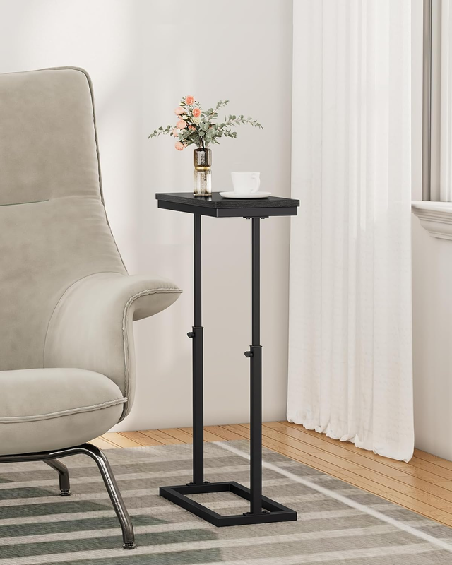 Black End Table Side Sofa Table Tall Couch Table Living Room Bedroom5