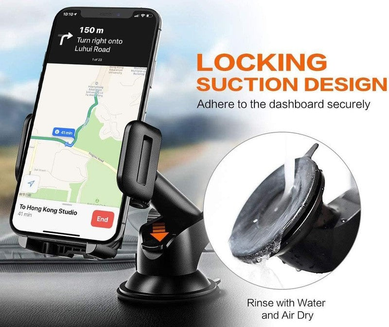 360° Adjustable Car Phone Mount with One Touch Clamp   Universal Fit6