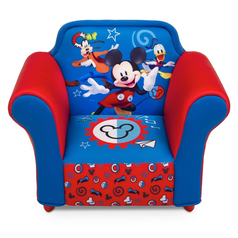 Mickey Mouse Kids Upholstered Chair with Sculpted Plastic Frame by4