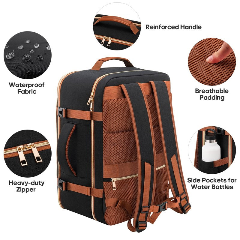 Travel Backpack for Women Carry on Backpack Flight Approved 40L Personal Item Ba1
