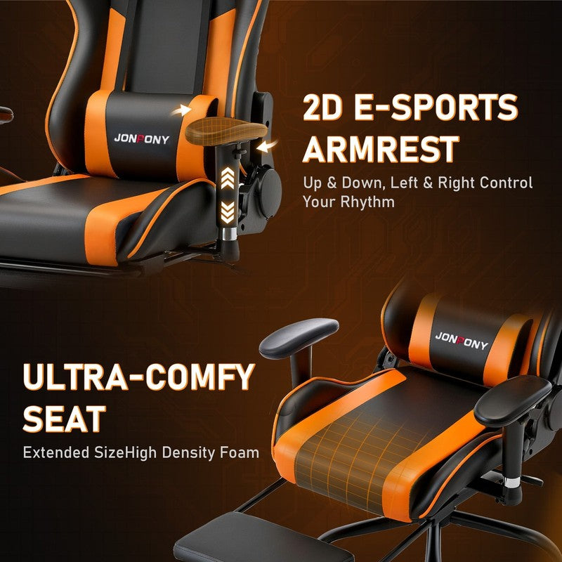 Game Chair,Ergonomically Designed Computer Chair with Headrest and 2D Armrests,W4
