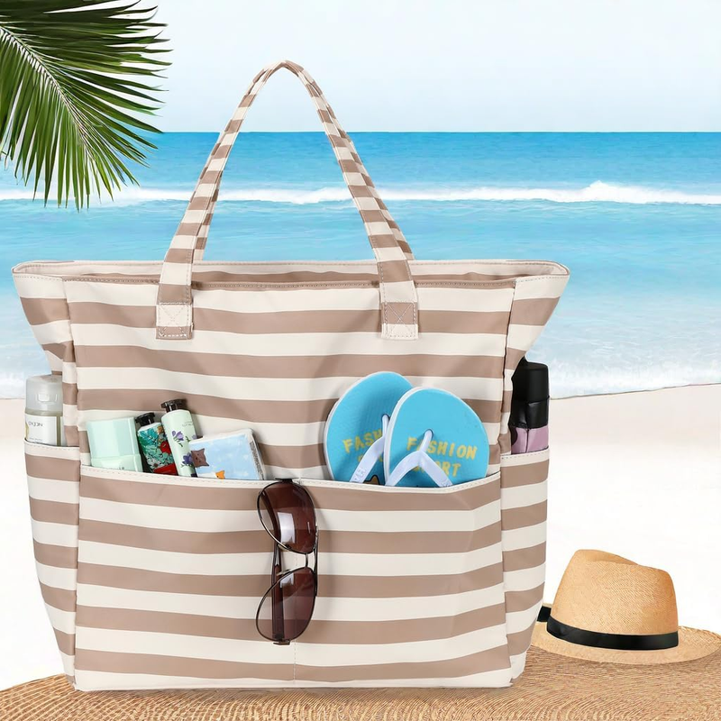 Large Beach Tote Bag Women Waterproof Sandproof Pool Gym Travel Bag6