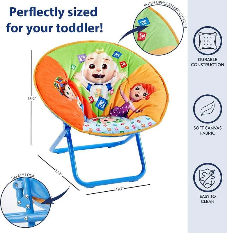 Cocomelon Saucer Chair, Relaxing, Foldable, Polyester2