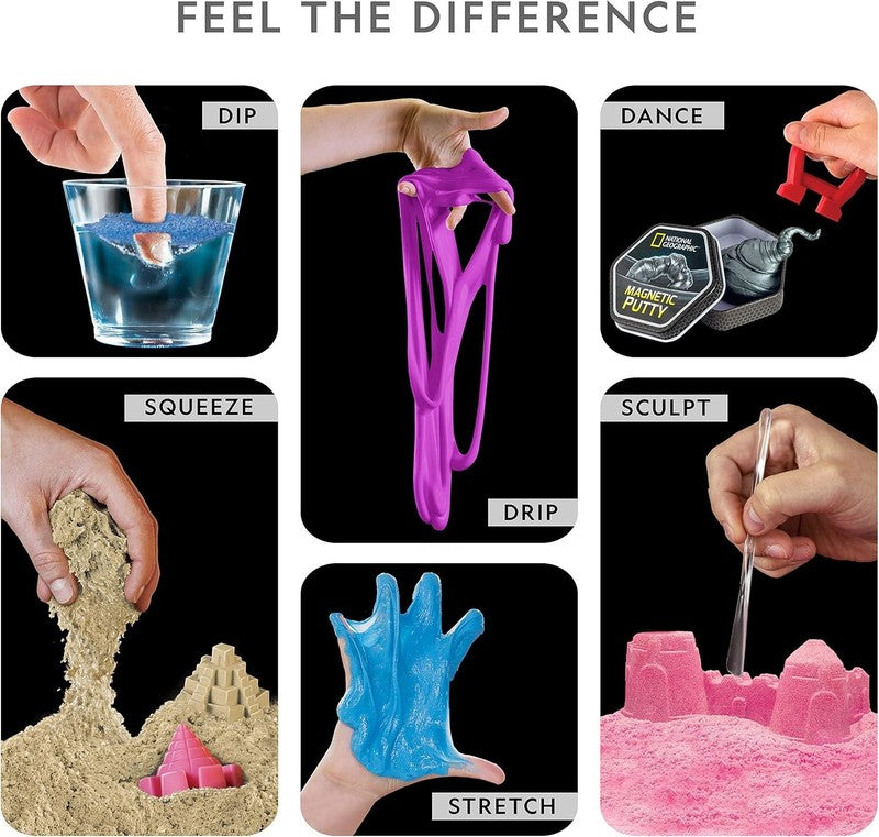 National Geographic Sensory Science Kit Sand Putty STEM Stress Relief Toy2