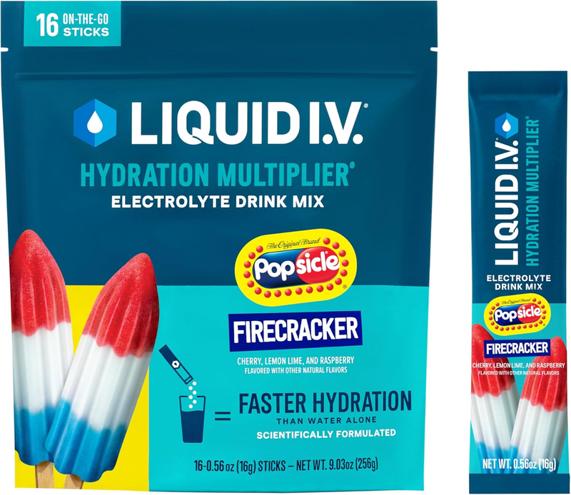 Liquid I.V. Hydration Multiplier Popsicle Firecracker 16 Servings Pack0