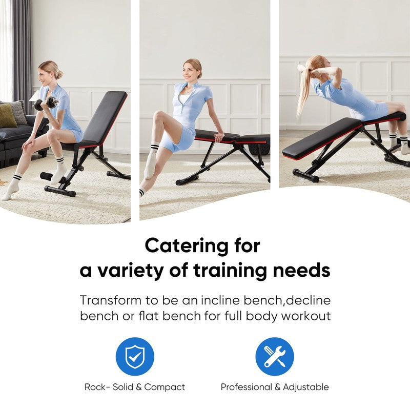 Adjustable Weight Bench 795LB Foldable Home Gym Strength Training1