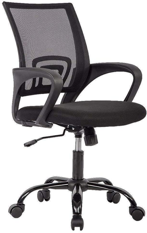 Ergonomic Mesh Office Chair with Lumbar Support   Adjustable & Swivel (Black)9
