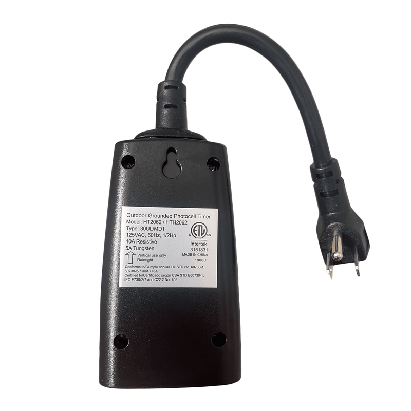(2 Pack)  Outdoor Grounded Photocell Dusk to Dawn Timer Single Outlet, 10 Amps2