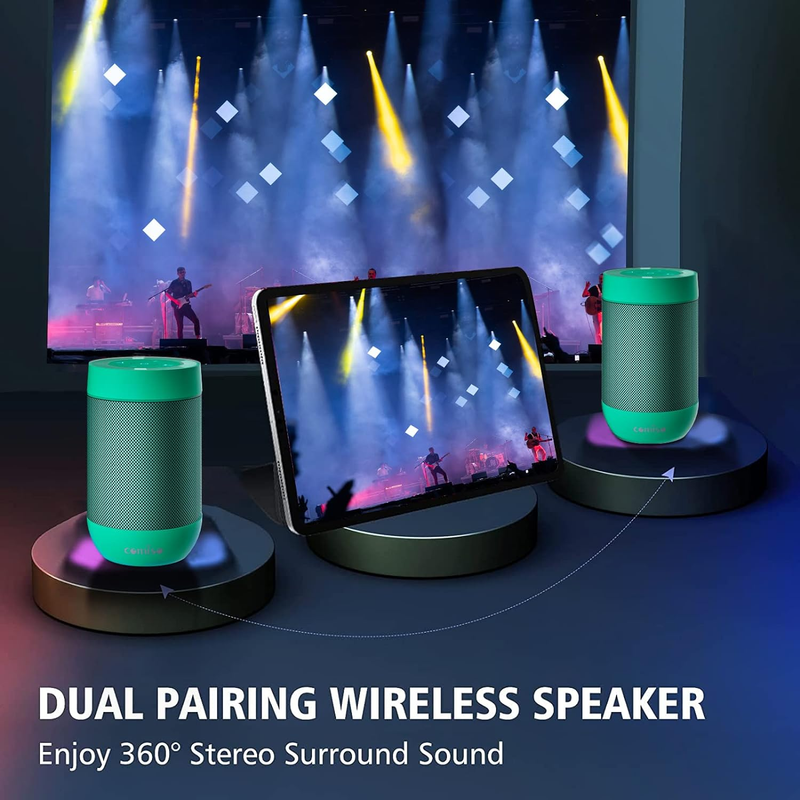 Bluetooth Speaker with IP65 Waterproof,5.3 Bluetooth,Tws Pairing,Support TF Card4