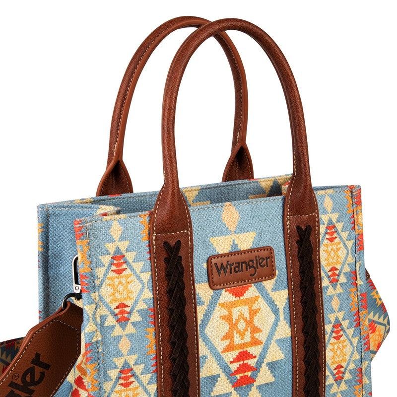 Wrangler Aztec Tote Bag for Women Boho Shoulder Purses and Handbags, Brown5