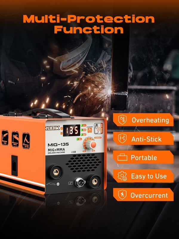 135A MIG Welder 3-in-1 IGBT LCD Display MIG TIG Stick Welding Machine1