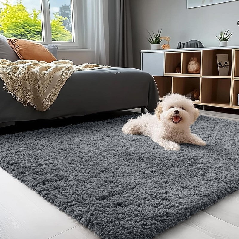 Area Rugs for Living Room Bedroom, Machine Washable 4X5.9 Ft Soft Fluffy Shaggy 2