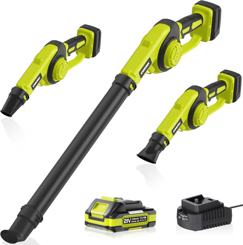 Mini Cordless Leaf Blower 21V w/ Battery & Charger, 200MPH Lightweight0