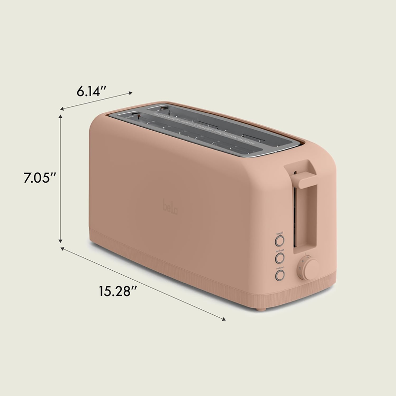 4 Slice Slim Toaster Long Slot 6 Shade Settings 900W Blossom8