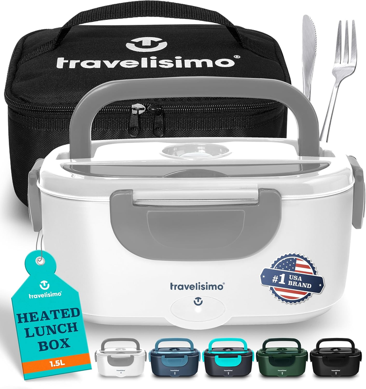 Electric Lunch Box 80W 1.5L Stainless Steel Food Warmer 12/24/110V for Adults8
