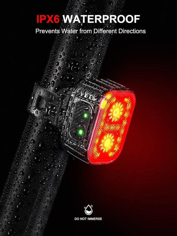 Super Bright Rechargeable Bike Lights Set 8+12 Mode IPX6 Waterproof Long Battery5