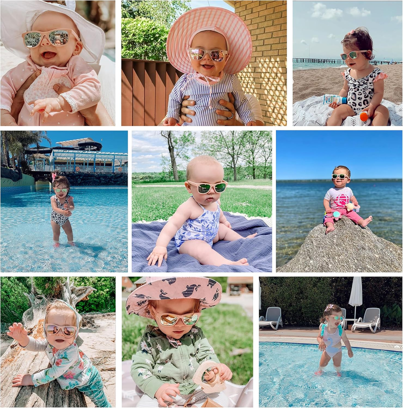 Polarized Baby Sunglasses UV400 Flexible Strap Infant Toddler 0 24 Months1