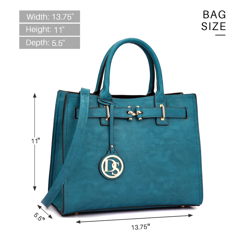 Women Satchel Purses Handbags Belted Top-Handle Work Tote Shoulder Bags with Lon5