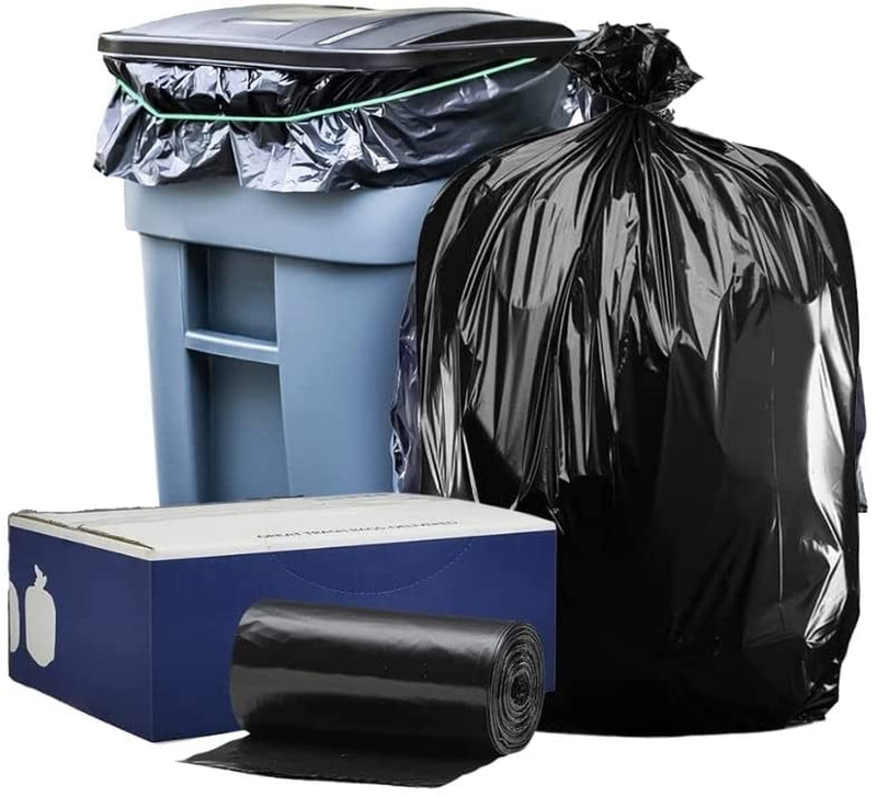 64-65 Gallon Heavy Duty Black Trash Bags 25 Count Industrial Strength9