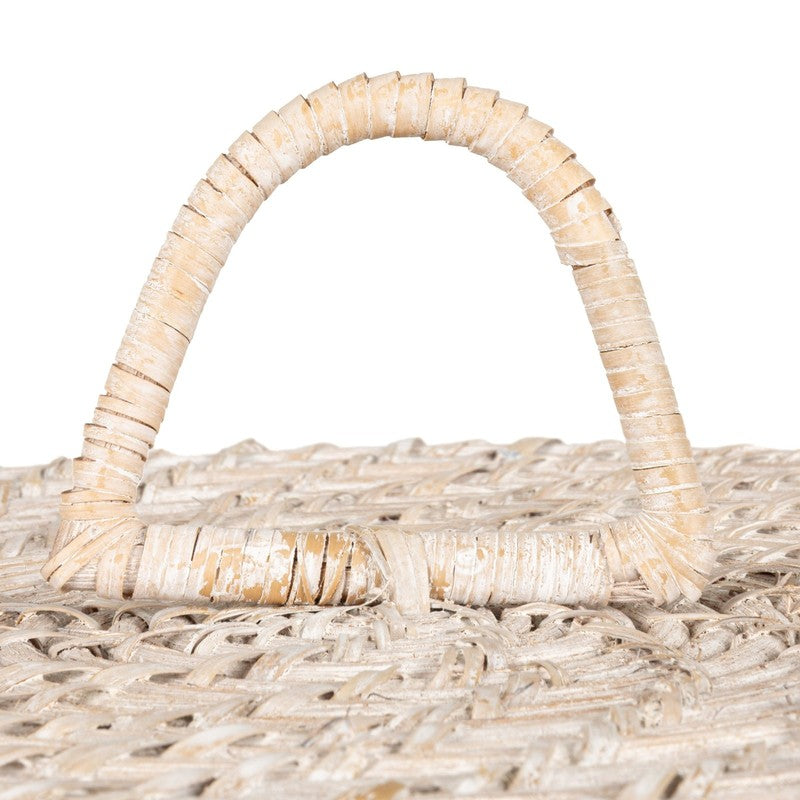 Set of 2 Hand-Woven Rattan Wicker Storage Baskets with Lids9