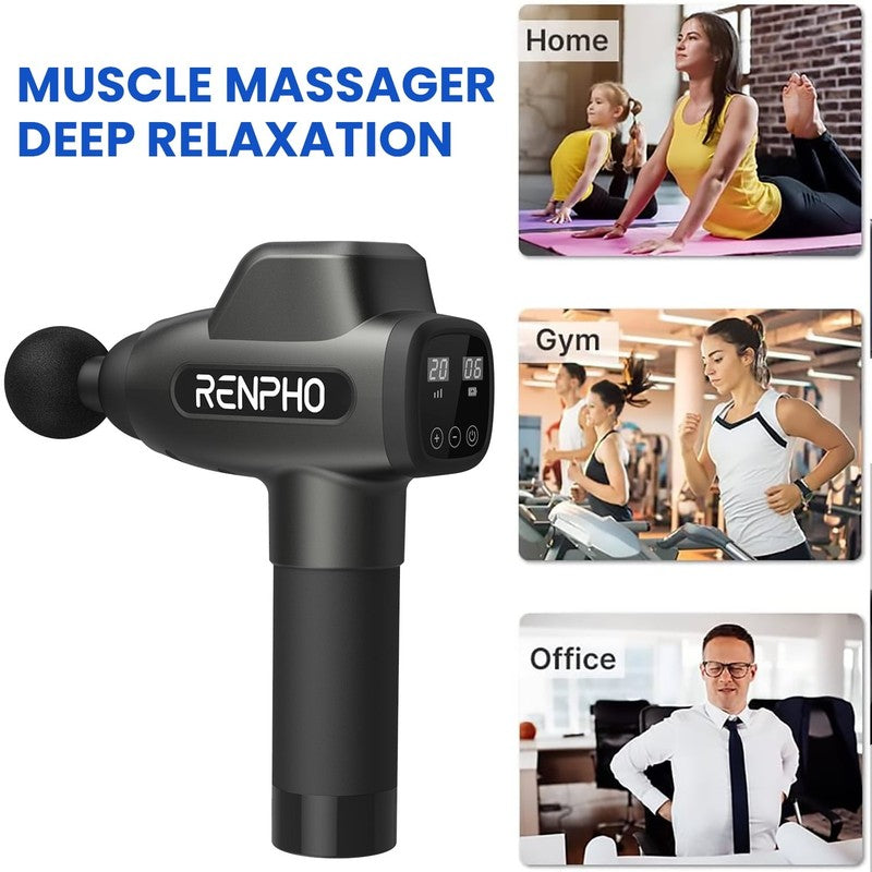 Muscle Massage Gun Deep Tissue Pain Relief 6 Heads FSA HSA Eligible Black9