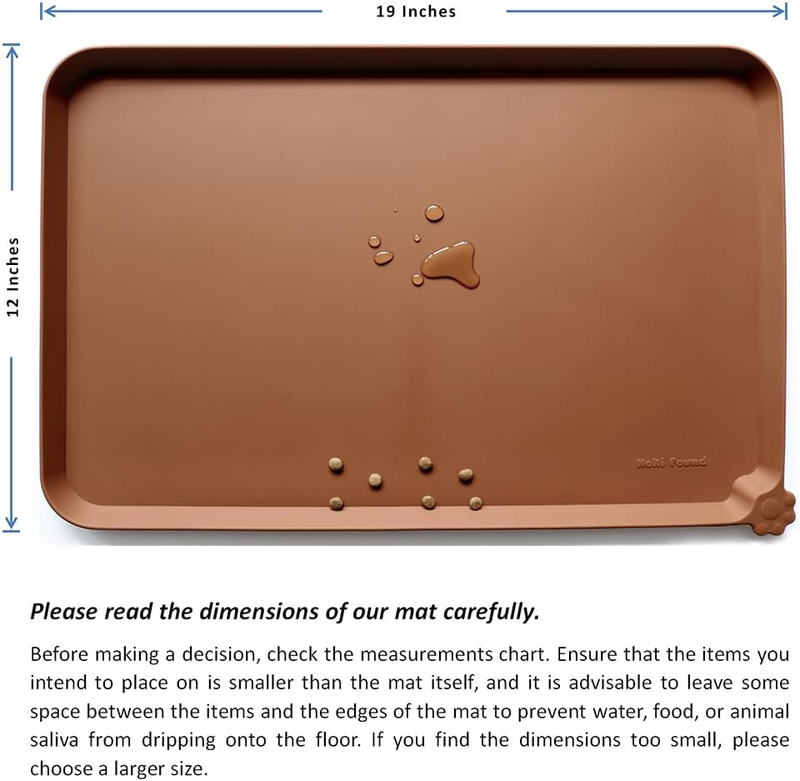 Silicone Pet Feeding Mat Non Slip Waterproof Dog Cat Bowl Mat Caramel4