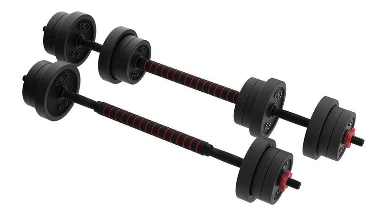 40LB 5 in 1 Adjustable Dumbbell Set , Fitness Exercises for Home Gym, Black, 1-I9