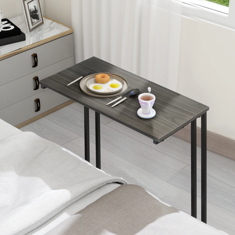 C Shaped End Table Sofa Side Table Metal Frame Living Room Gray6
